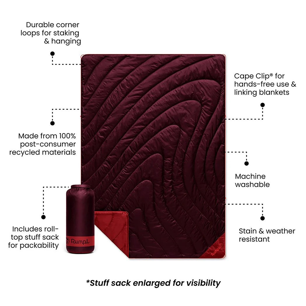 Original Puffy Blanket - Fig Cherry - 1 Person