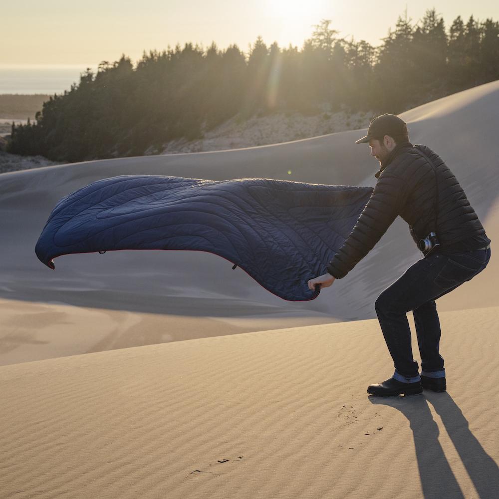 Rumpl | Original Puffy Blanket - Deepwater | | | Solid Original