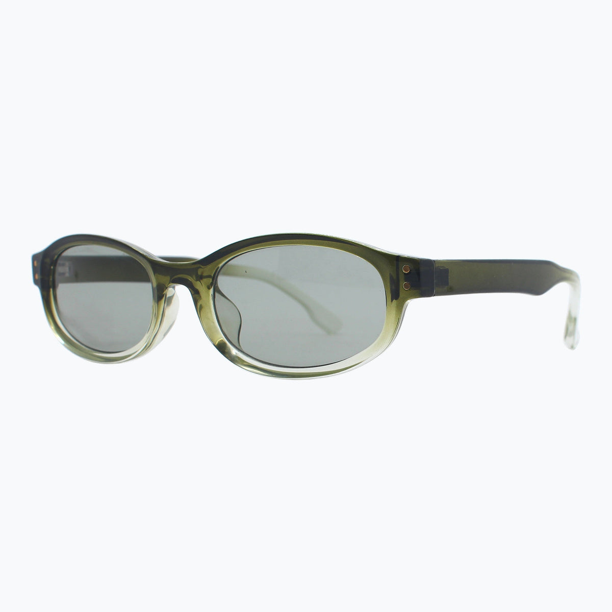 Jaxy Bardot Oval sunglasses — side view #Color_Olive
