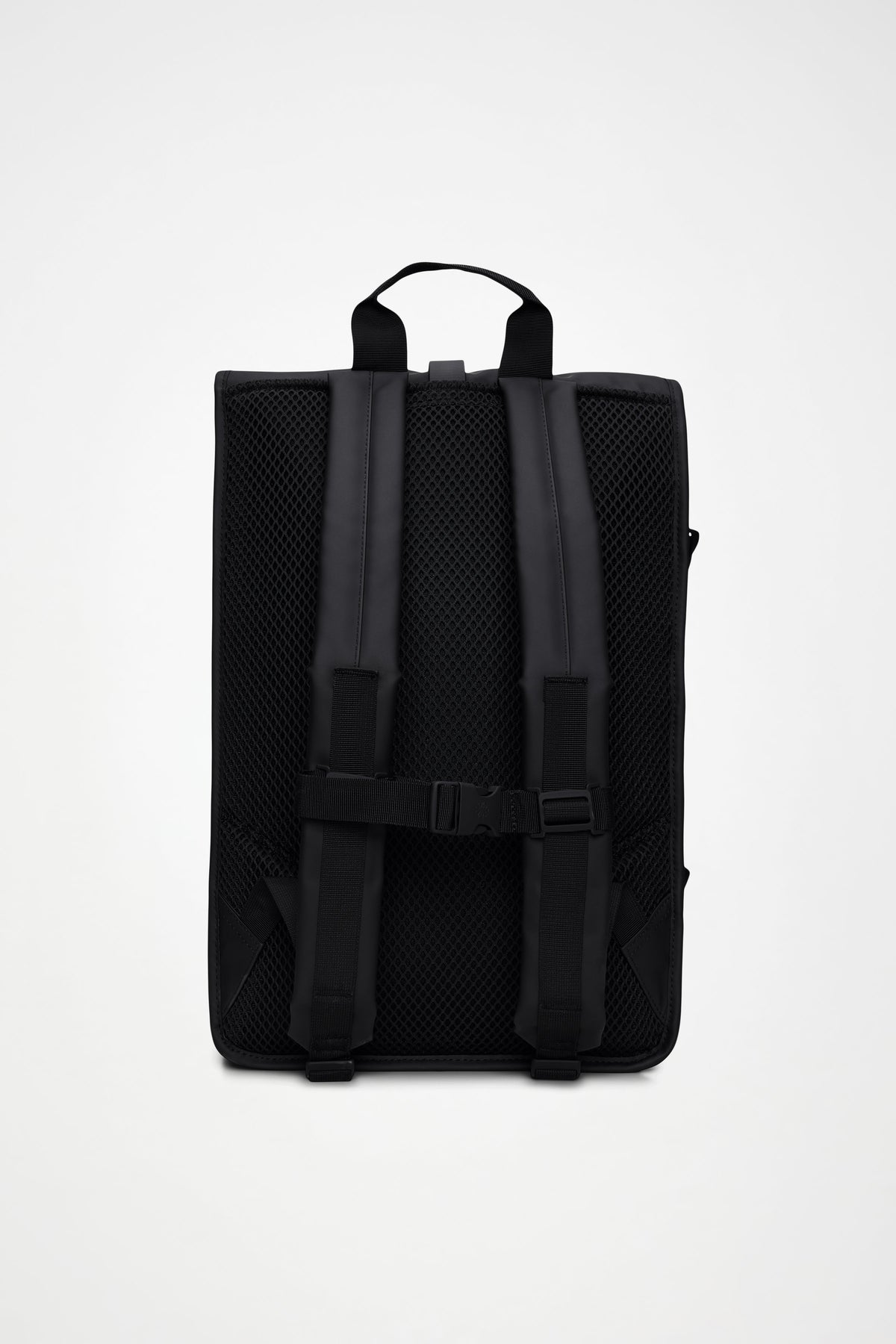 RAINS Rolltop Rucksack Large Black 28L H63 x D14 x W32 cm Backpack