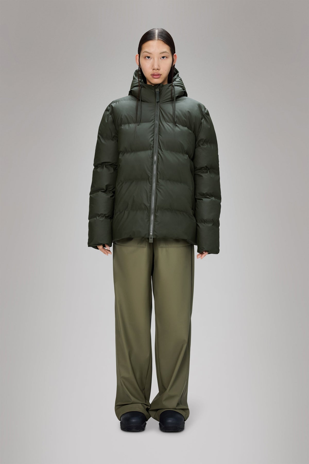 RAINS Alta Puffer Jacket Green Jacket
