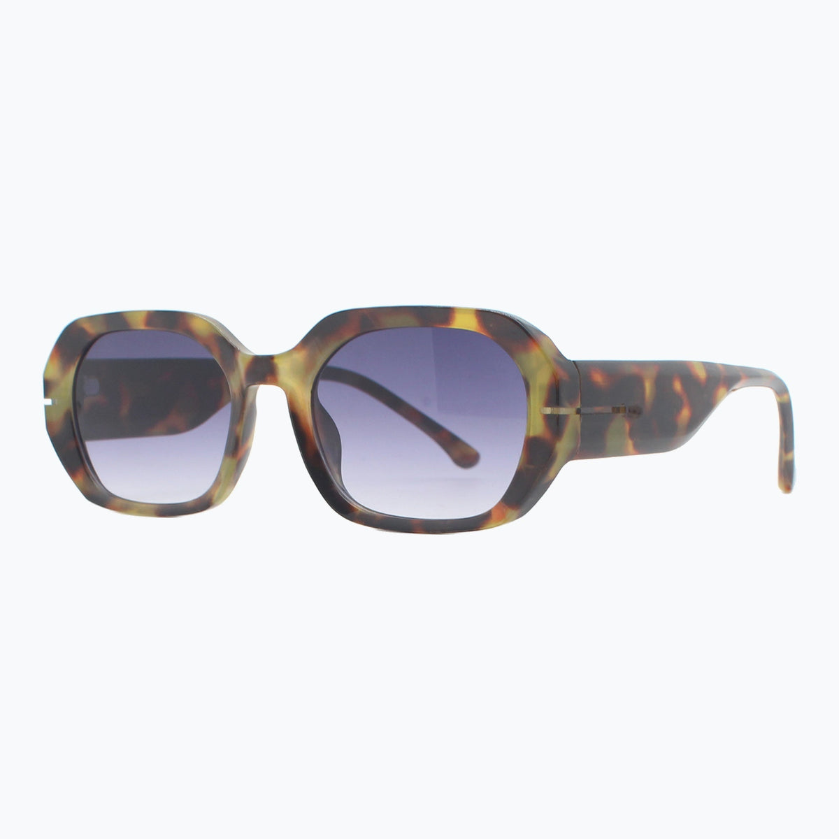 Jaxy The Regent Square sunglasses — side view #Color_Tortoise