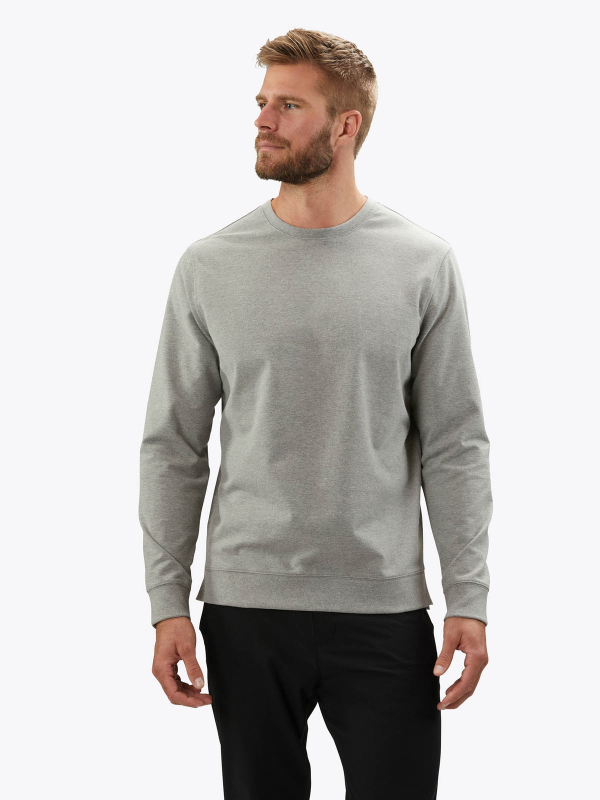 Hyperloop Pullover Split-Hem | Heather Grey Signature-fit