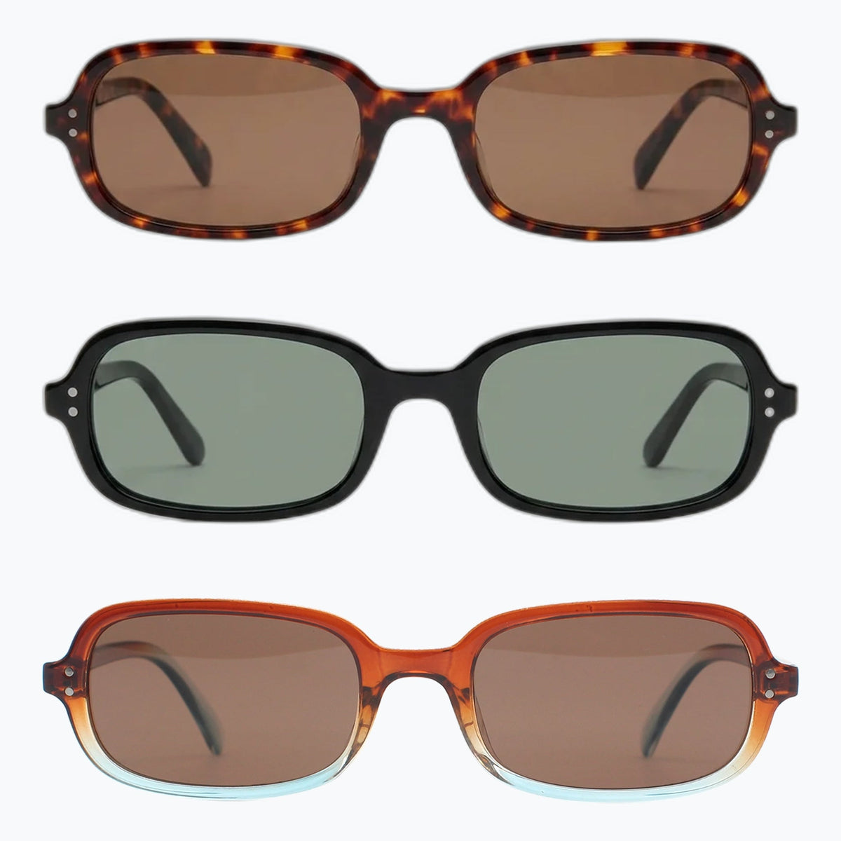 Jaxy Palm State — Classic Square Polarized sunglasses in Black