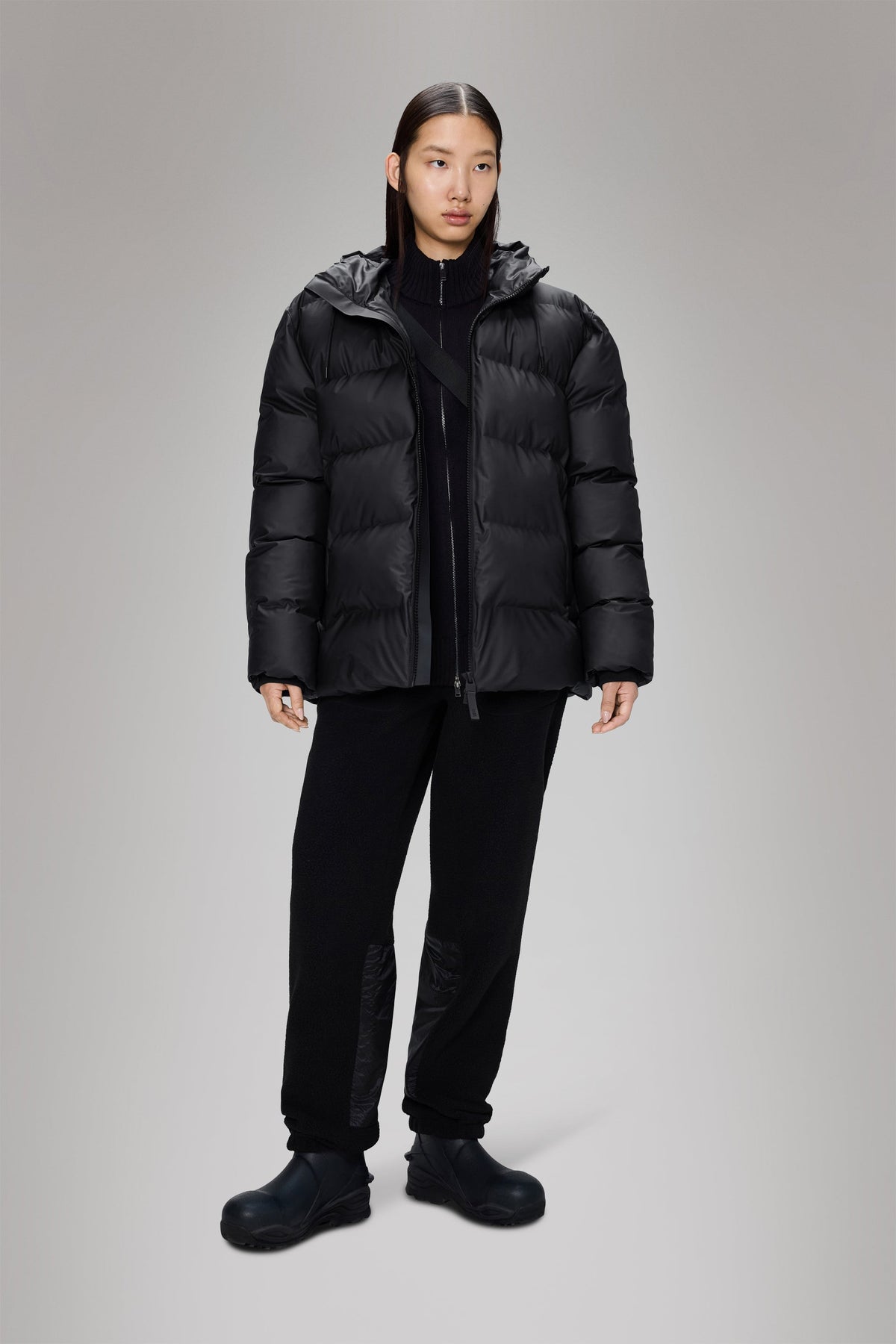 RAINS Alta Puffer Jacket Black Jacket