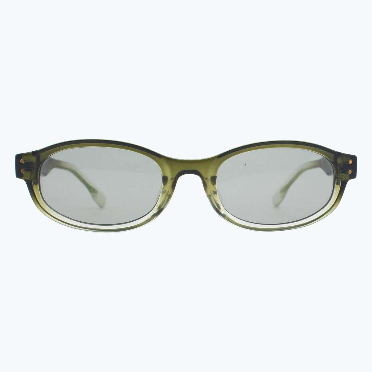 Jaxy Bardot in Olive — Oval sunglasses #Color_Olive