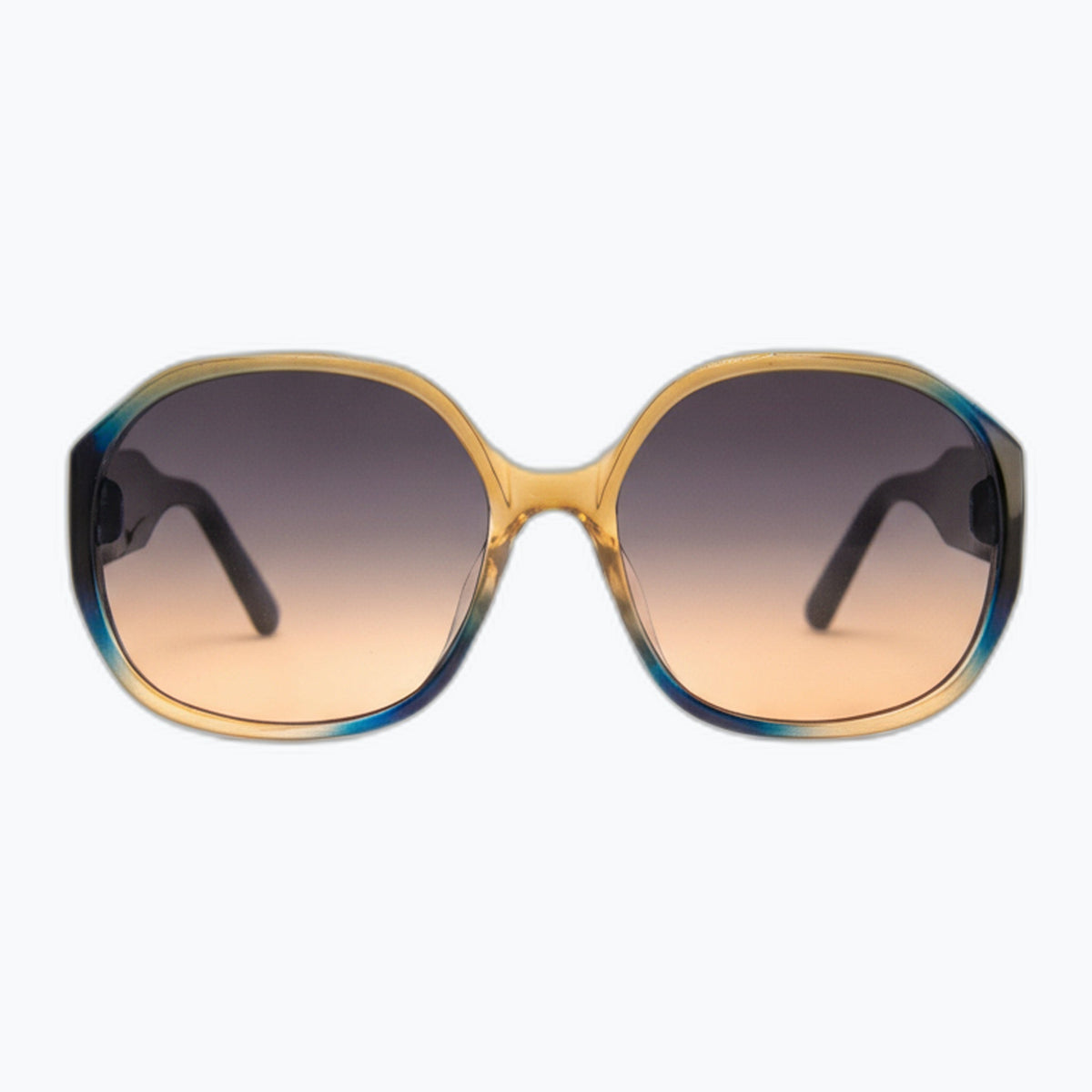 Jaxy Studio in Amber/Blue — Oversized Polarized sunglasses