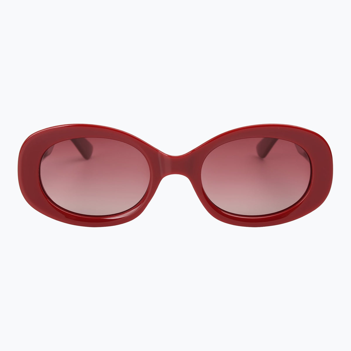 Jaxy Deco in Red — Oval Polarized sunglasses