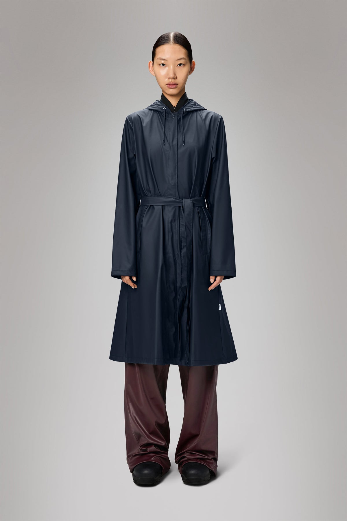 RAINS A-Line Longer W Jacket Navy Jacket