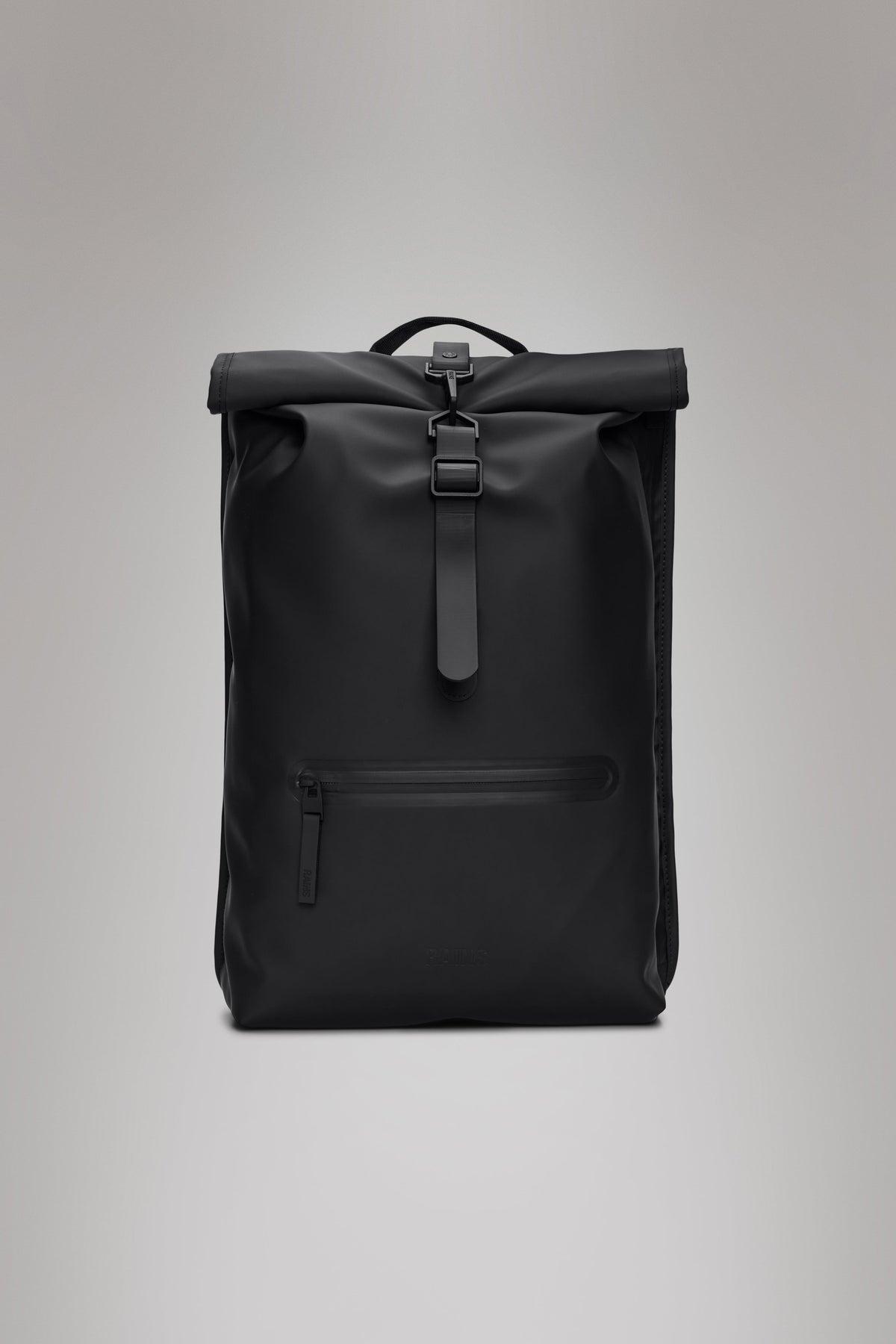 RAINS Rolltop Rucksack Black 17L H48 x D11 x W32 cm Backpack