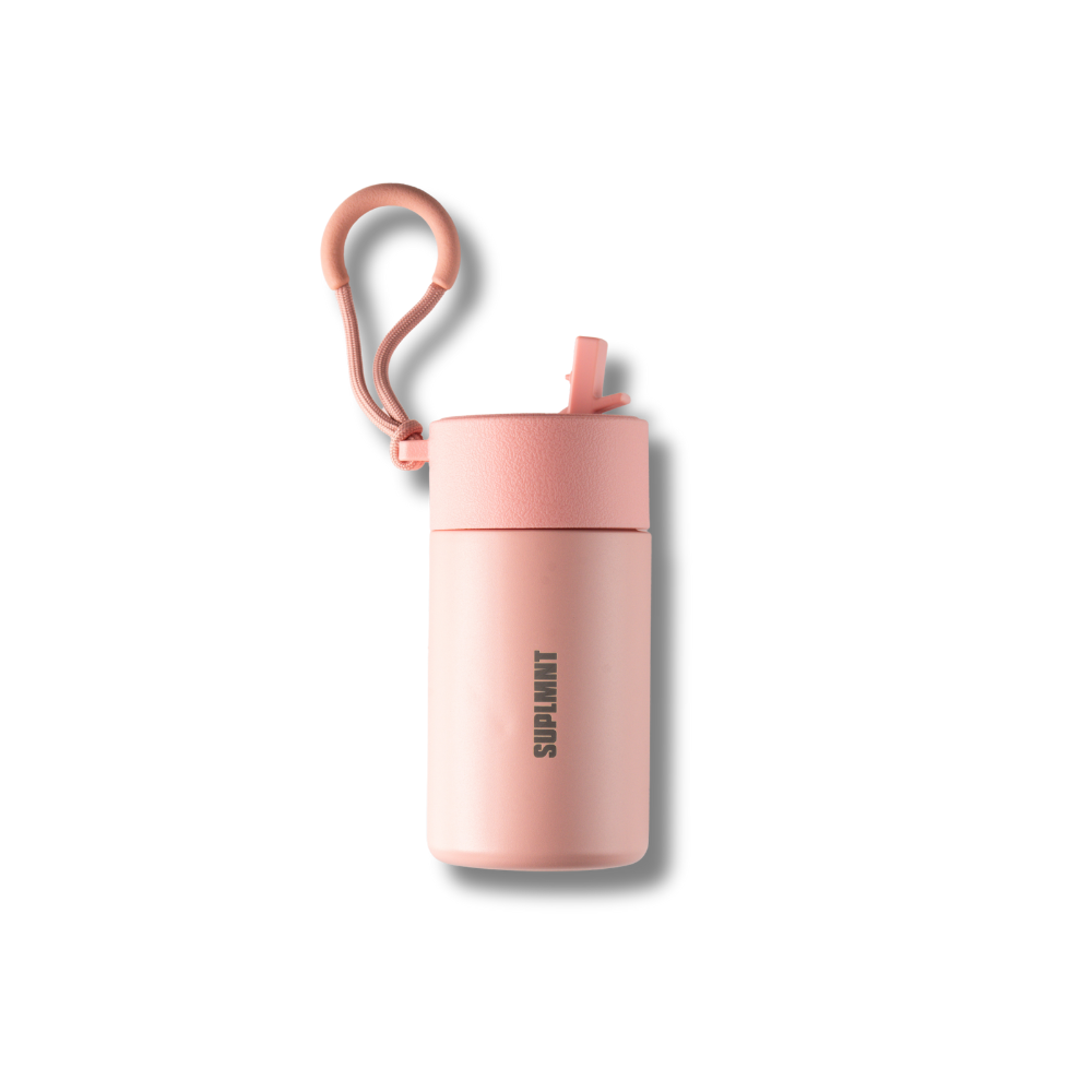 14 OZ WATER BOTTLE WITH STRAW LID