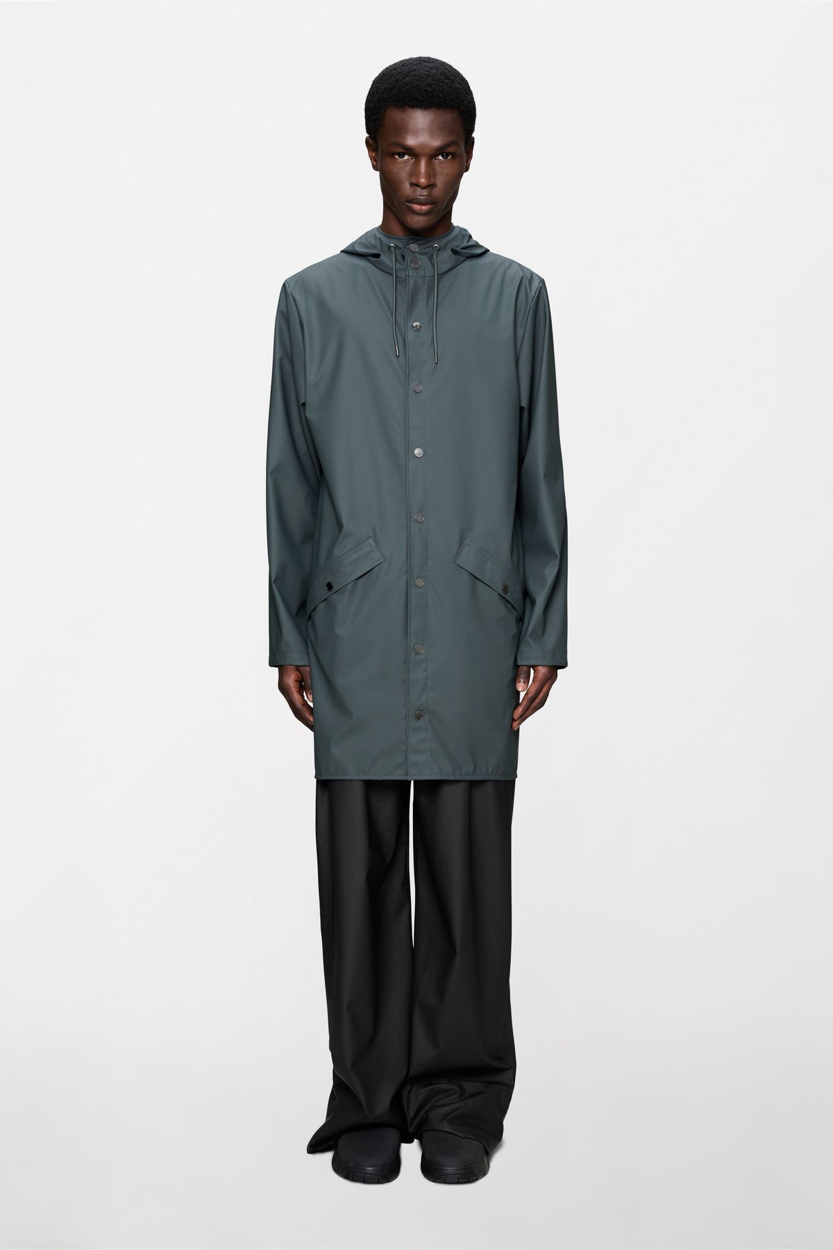 RAINS Long Jacket Dark Grey Jacket