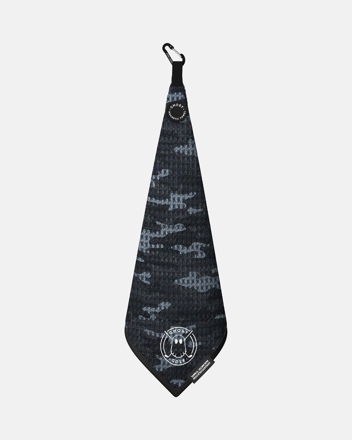 Greenside Towel: Magnet Patch and Carabiner: Color Black Camo #color_black-camo