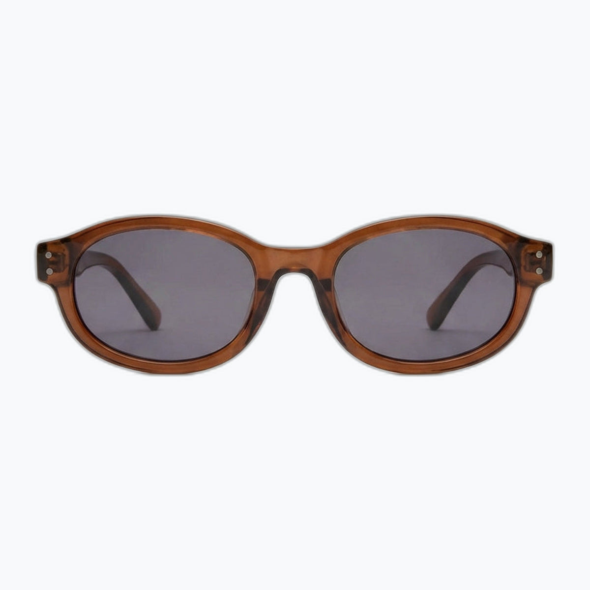 Jaxy Bardot in Brown — Oval Polarized sunglasses