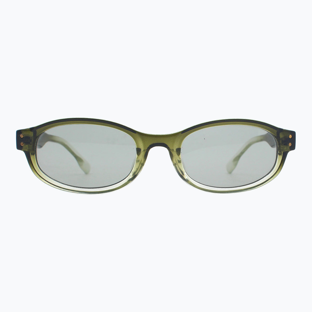 Jaxy Bardot in Olive — Oval Polarized sunglasses