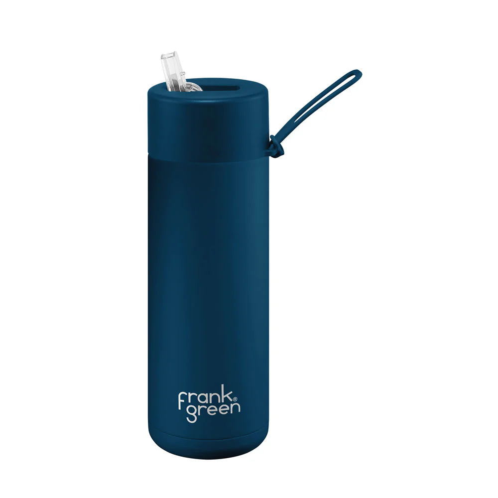 Ceramic Reusable Bottle - Flip Straw Lid