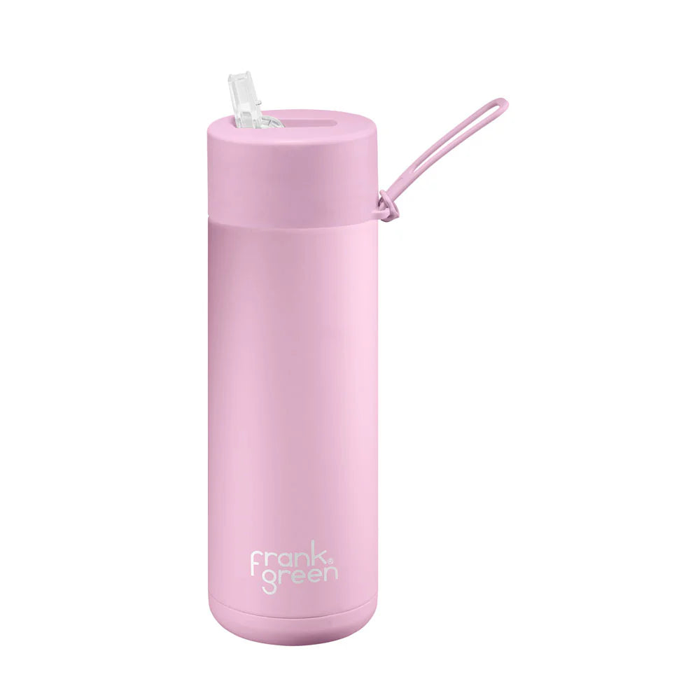 Ceramic Reusable Bottle - Flip Straw Lid