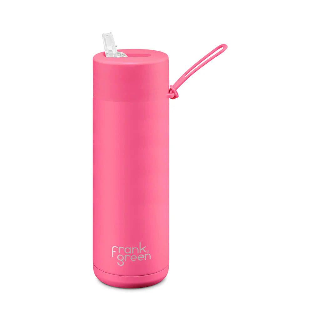 Ceramic Reusable Bottle - Flip Straw Lid