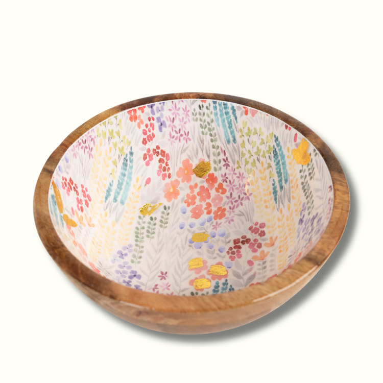Jeanne Fitz Medium Floral Gold Foil Bowl