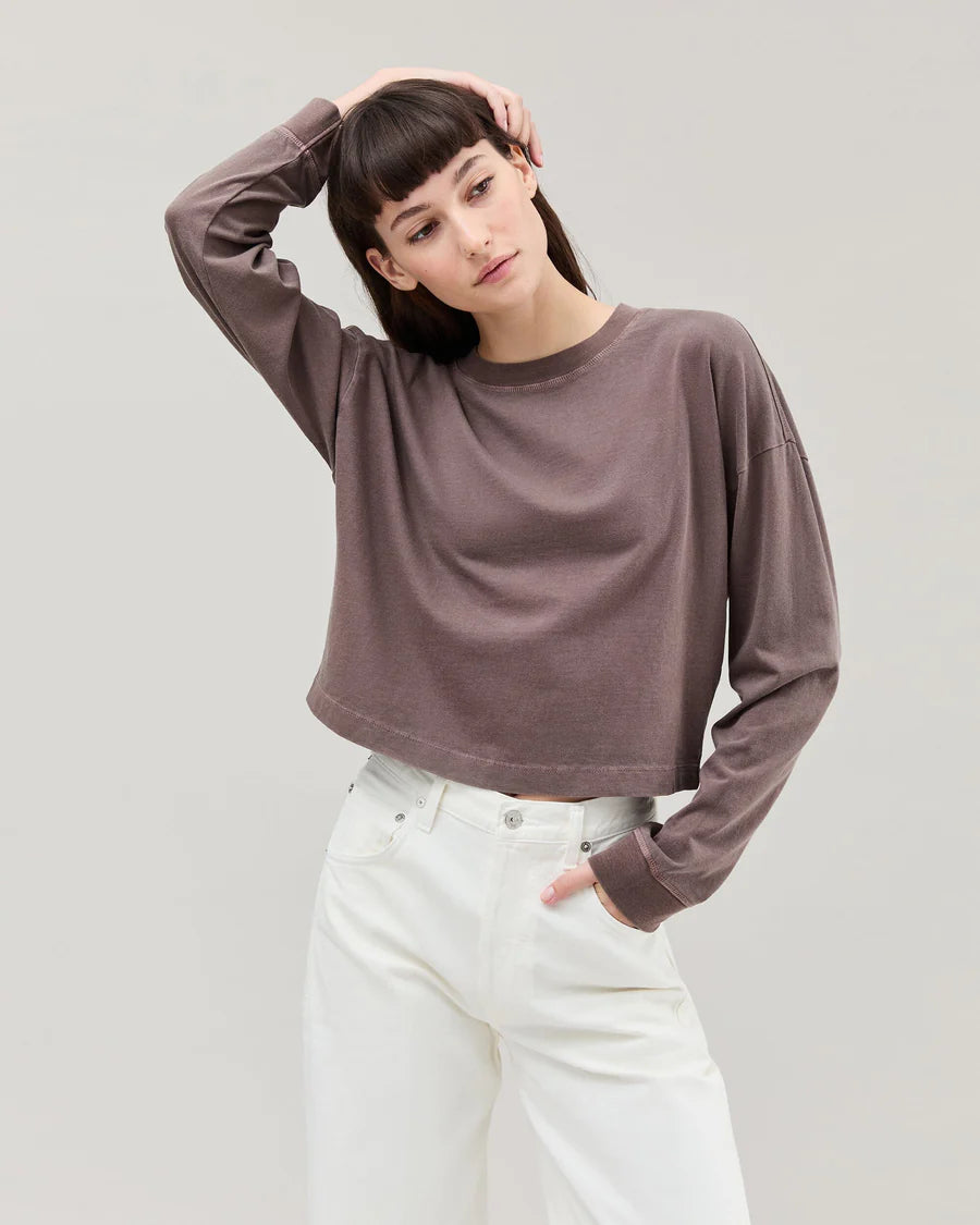 Women's Relaxed Crop Long Sleeve Tee