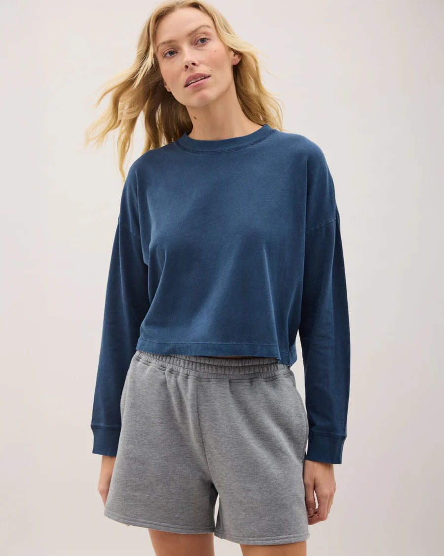 Women's Relaxed Crop Long Sleeve Tee