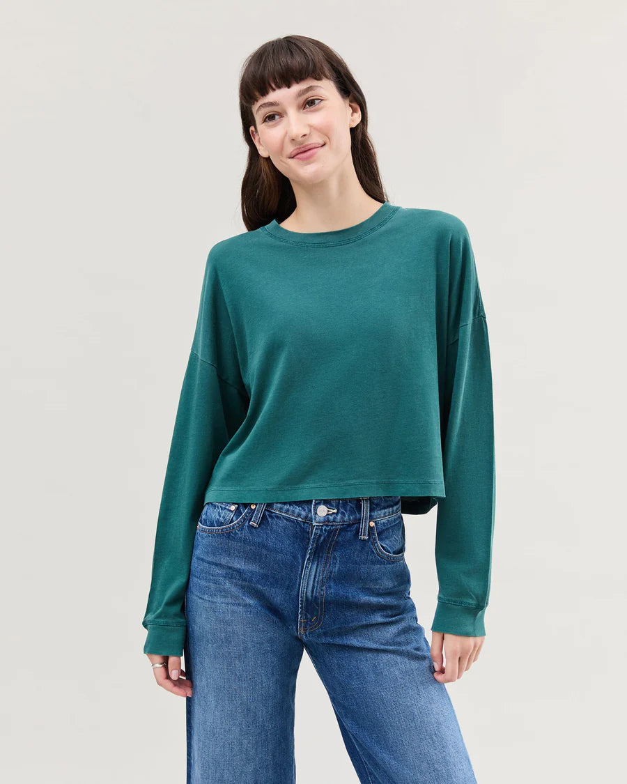 Women's Relaxed Crop Long Sleeve Tee