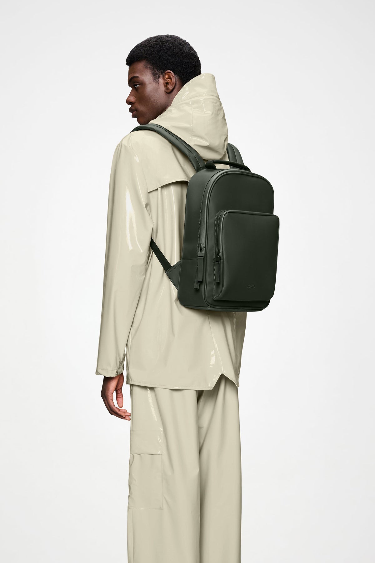 RAINS Book Daypack Green Backpack