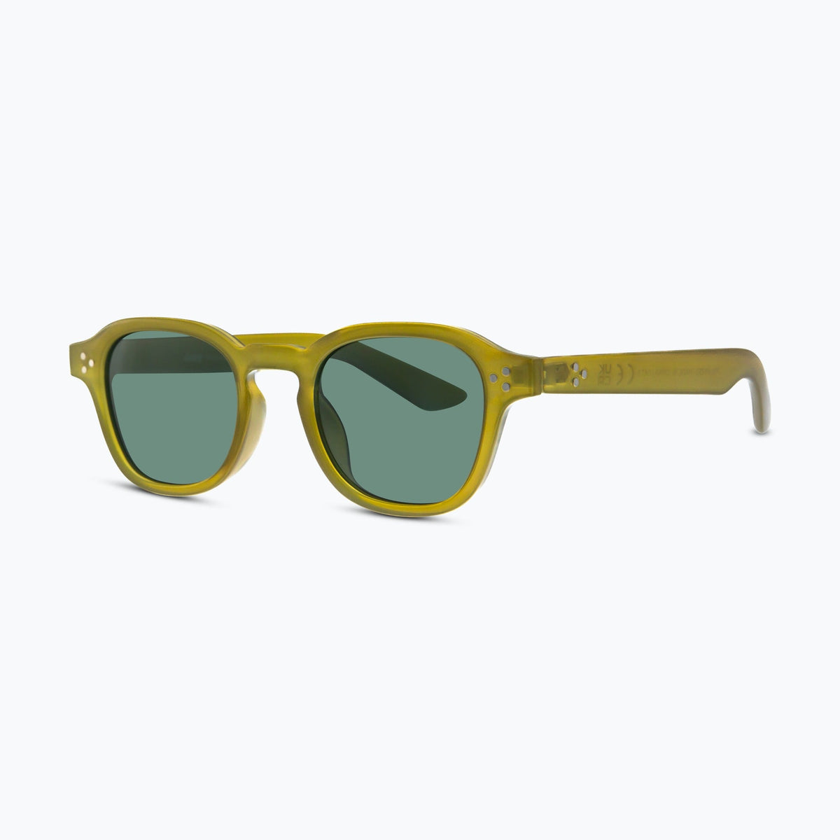 Jaxy Westside Square sunglasses — side view #Color_Olive