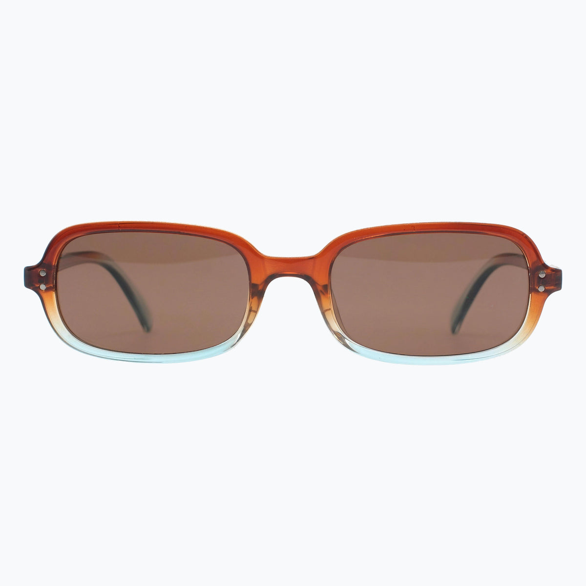 Jaxy Palm State in Brown — Rectangle Polarized sunglasses #Color_Brown