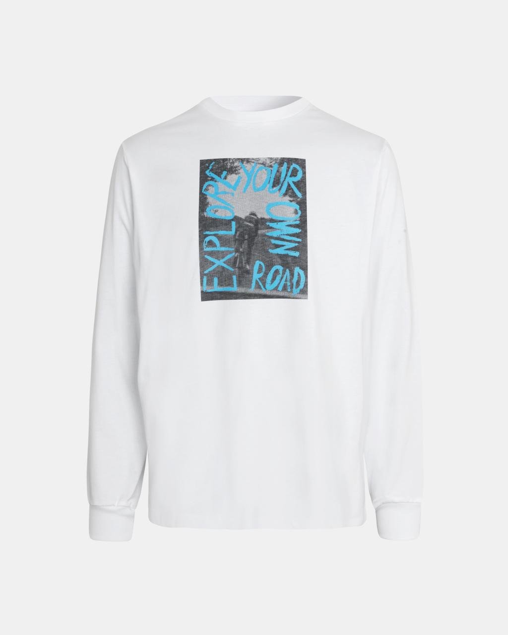 Off-Race Graphic Long Sleeve T-Shirt - White