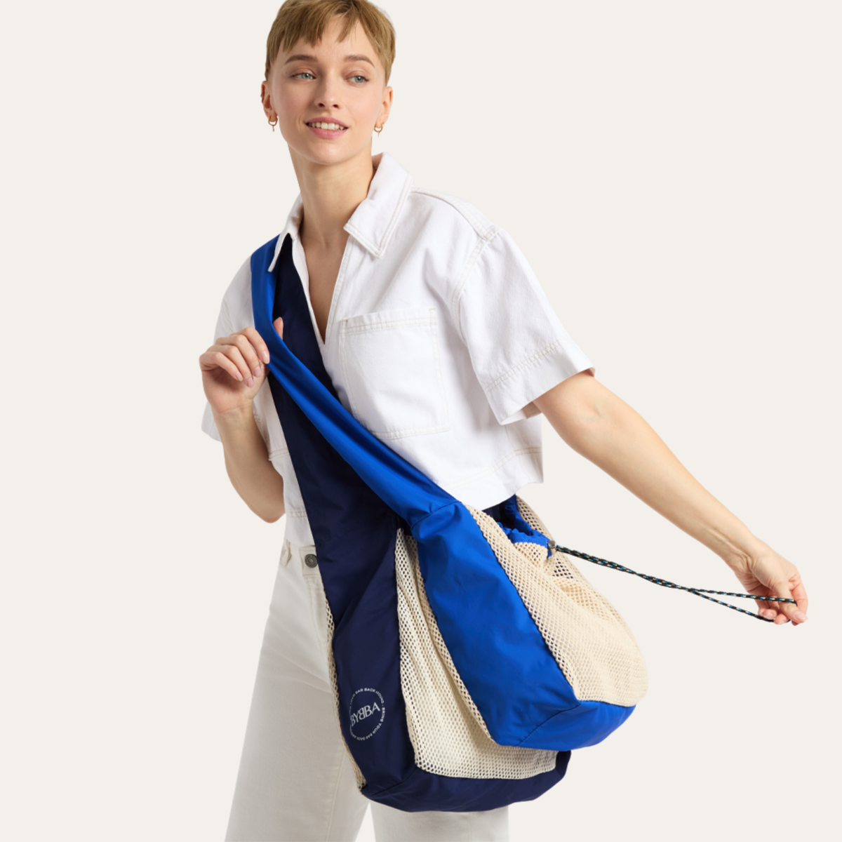 THE NET.ZERO MODERN FISHERMAN CROSSBODY BAG / NAVY
