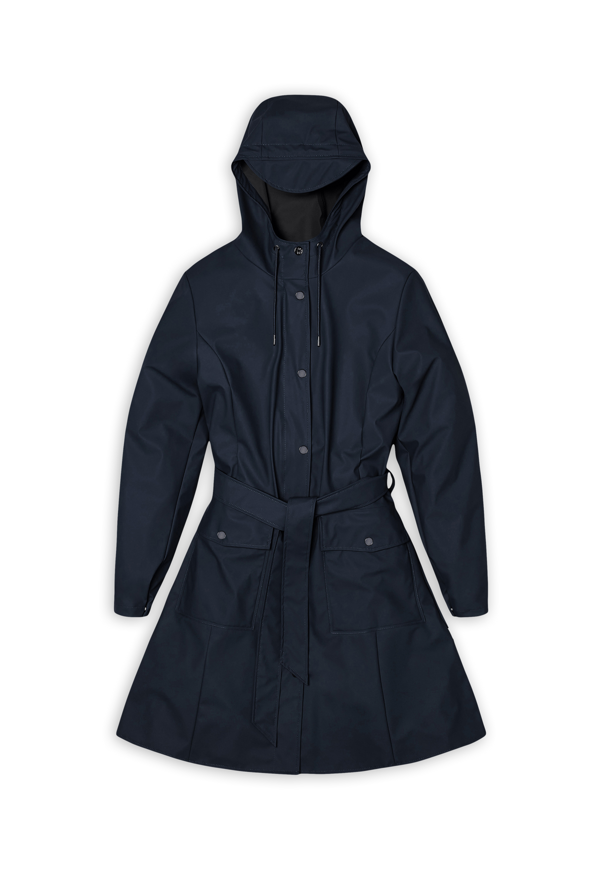 RAINS Curve Long Jacket
 Navy Jacket