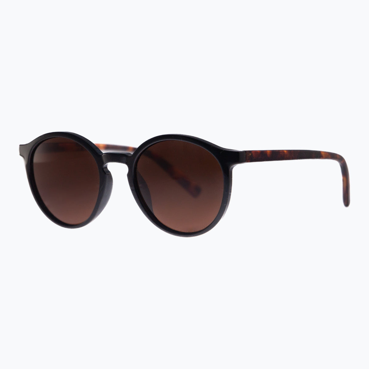 Jaxy Lennon Round sunglasses — side view #Color_Black/Tort