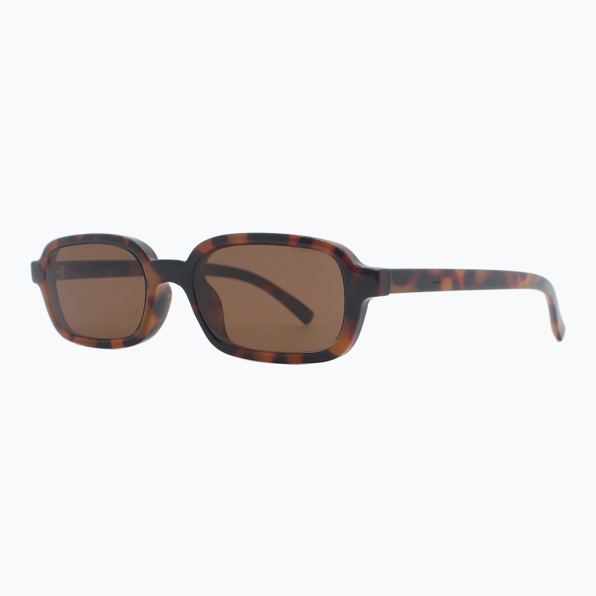 Jaxy Velvet Hour Rectangle sunglasses — side view #Color_Tortoise