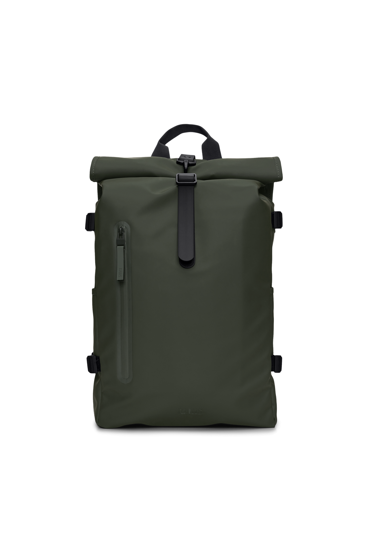 RAINS Rolltop Rucksack Large Green 23L H63 x D14 x W32 cm Backpack