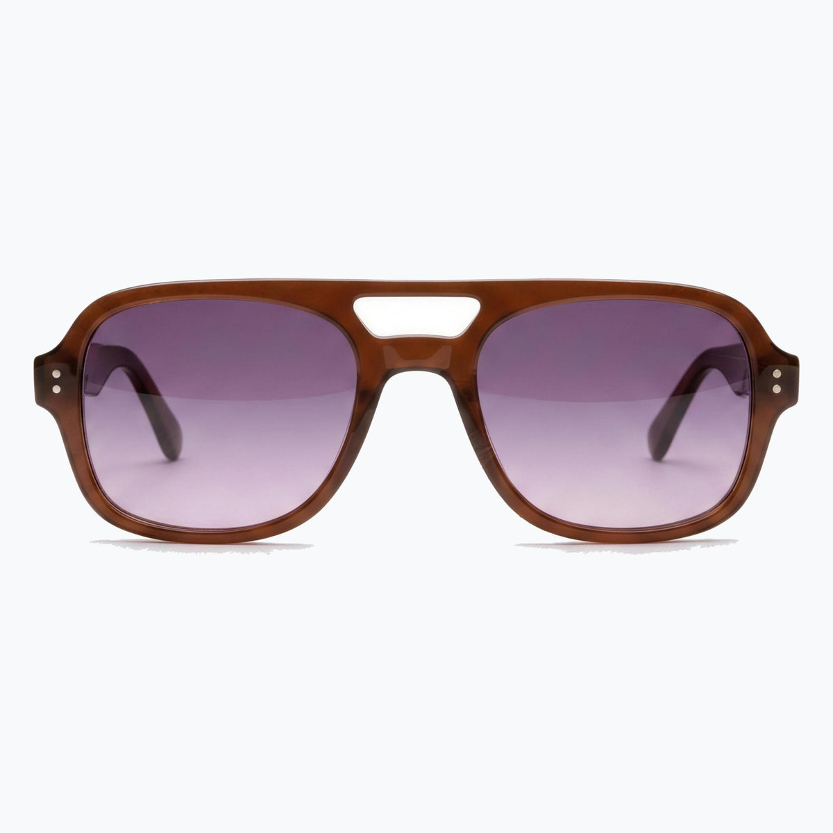 Jaxy Captain in Brown/Purple — Aviator Polarized sunglasses #Color_Brown/Purple