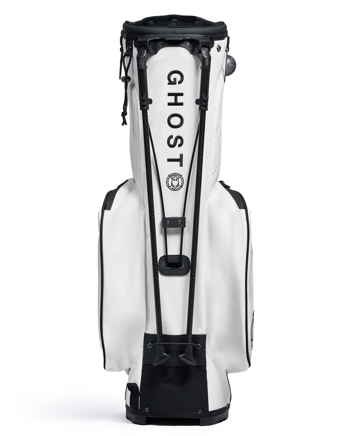 SAYA White Leather Golf Bag with Red Tags