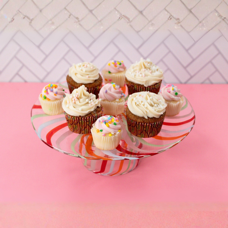 Jeanne Fitz Reversible Cake Stand and Chip and Dip Platter