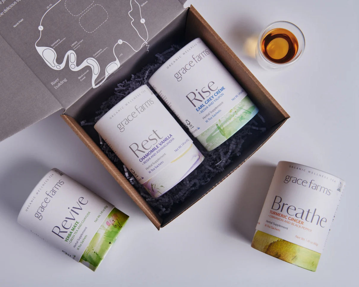 Wellness Tea Giftset: Rest, Rise, Revive & Breathe