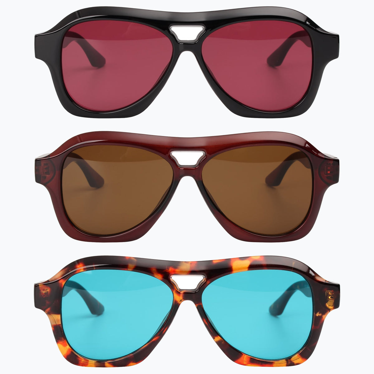 Jaxy Burnout — Classic Aviator Polarized sunglasses in Black/Rose