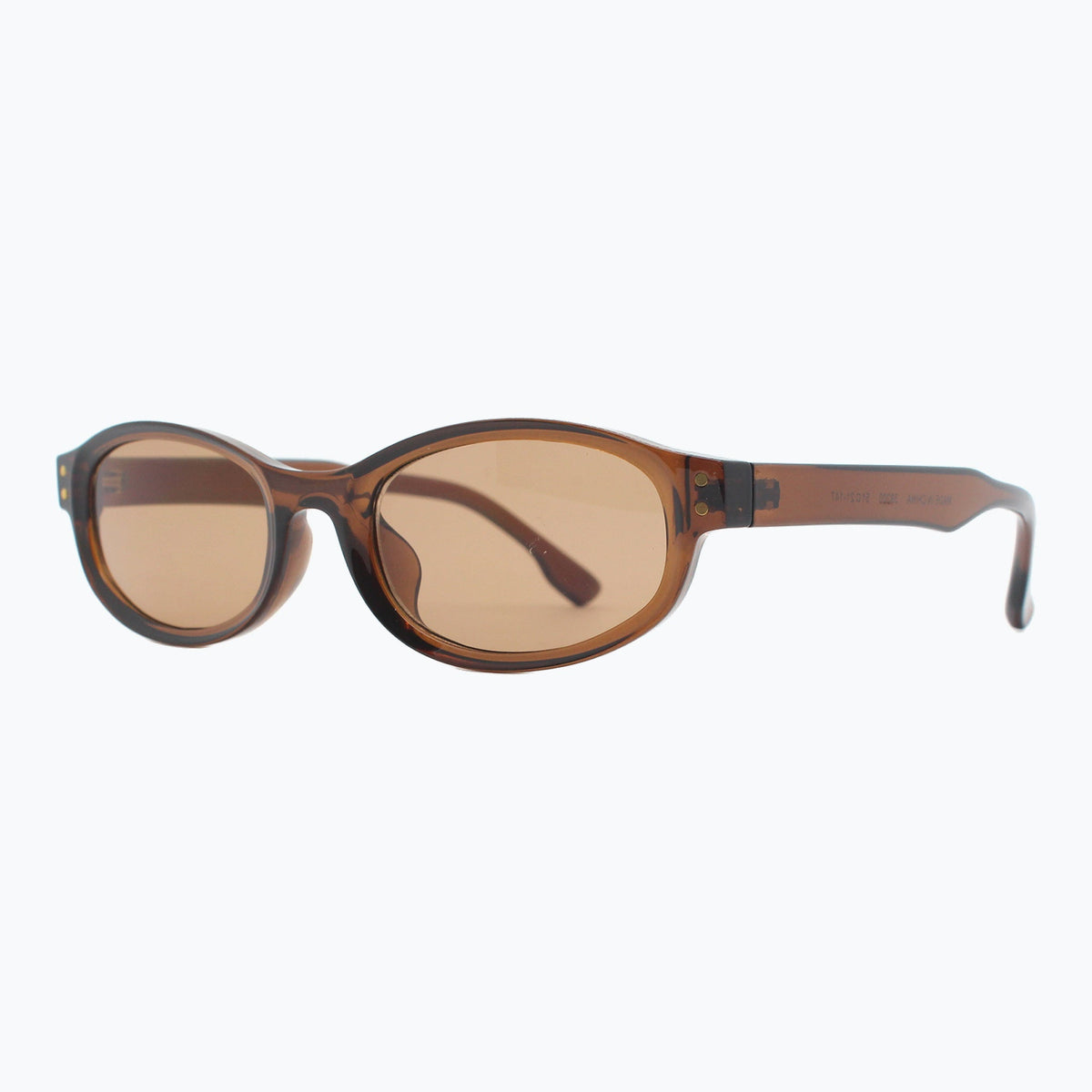 Jaxy Bardot Oval sunglasses — side view #Color_Brown