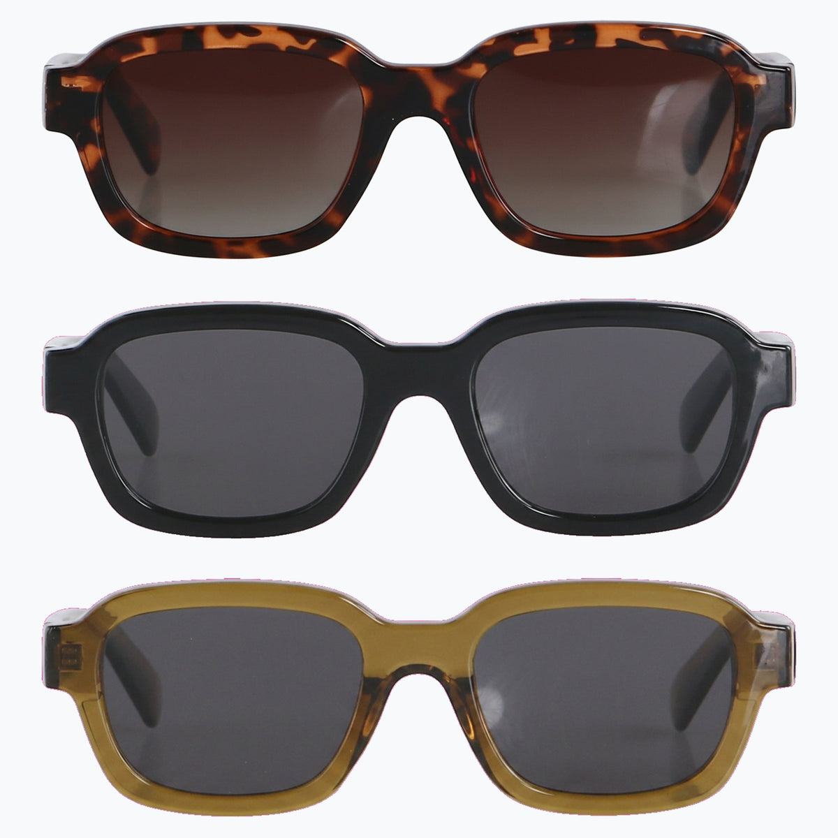 Jaxy Foundry — Classic Rectangle Polarized sunglasses in Black