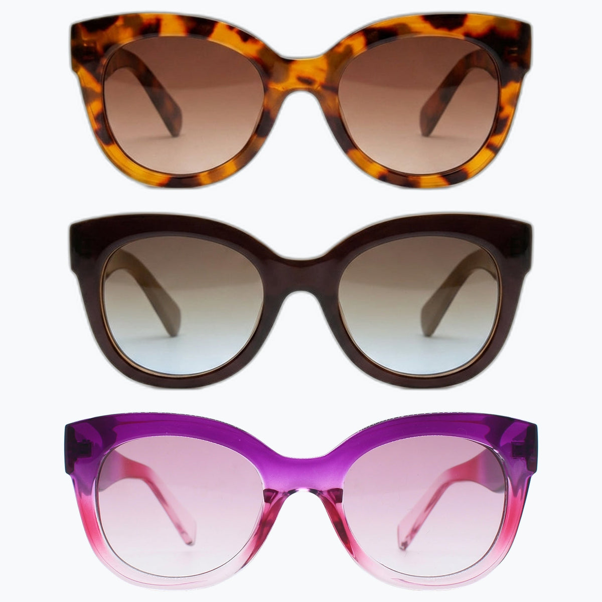 Jaxy Solstice — Retro Round sunglasses in Brown