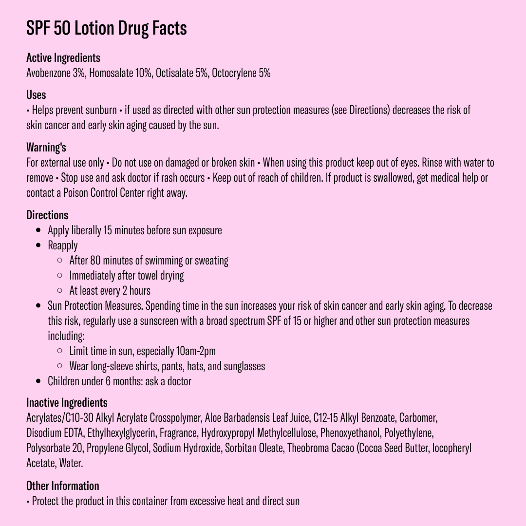 Sheer Moisturizing SPF Lotion – SPF 30 / SPF 50+