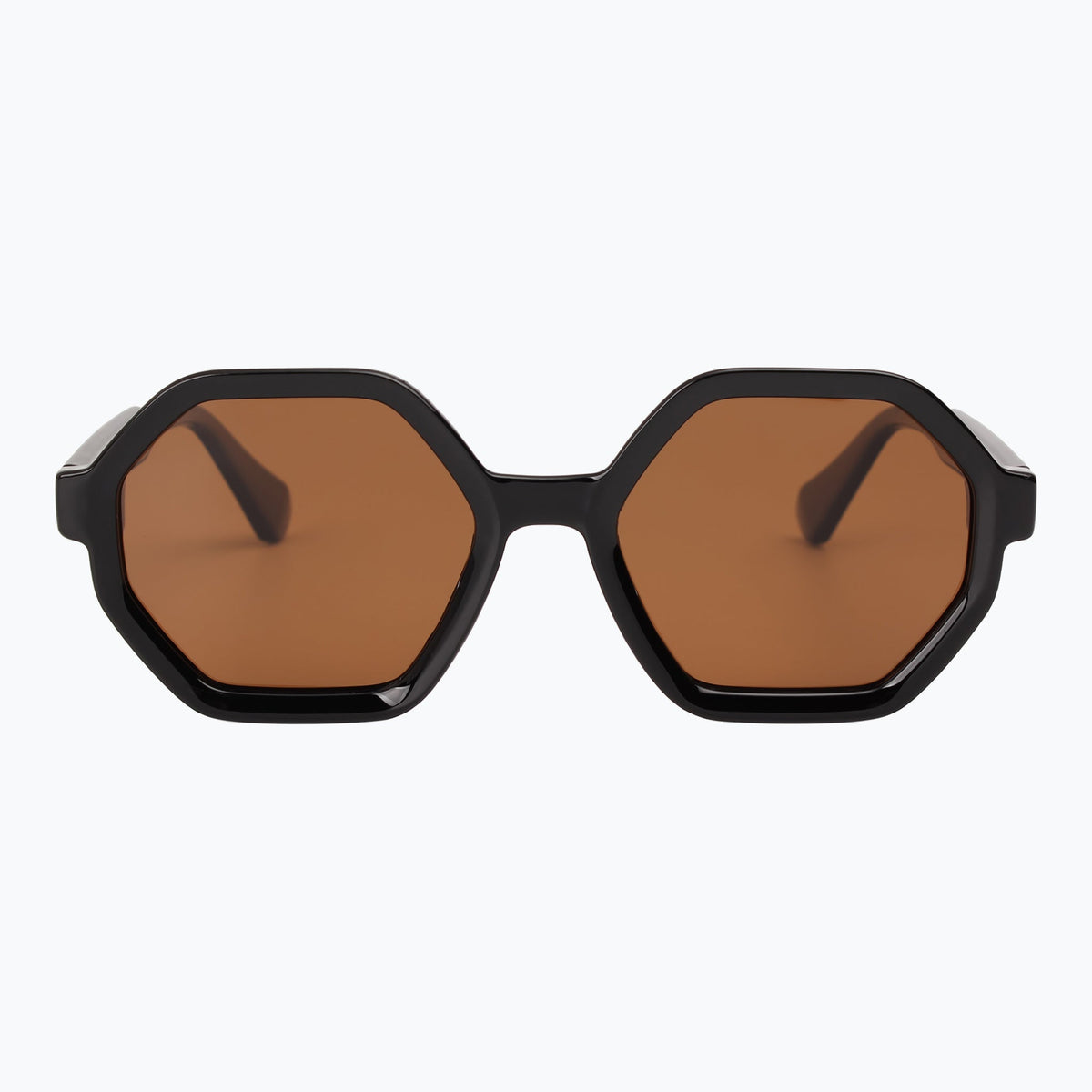 Jaxy The Hex in Black — Geometric Polarized sunglasses