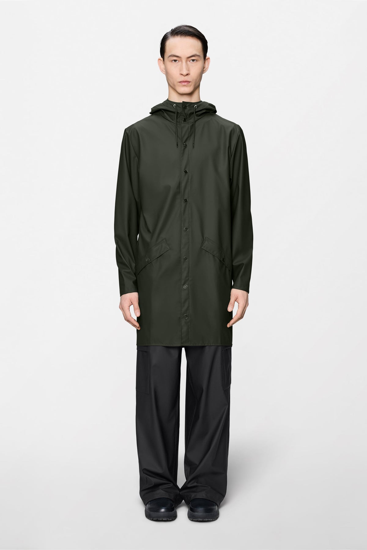 RAINS Long Jacket Green Jacket