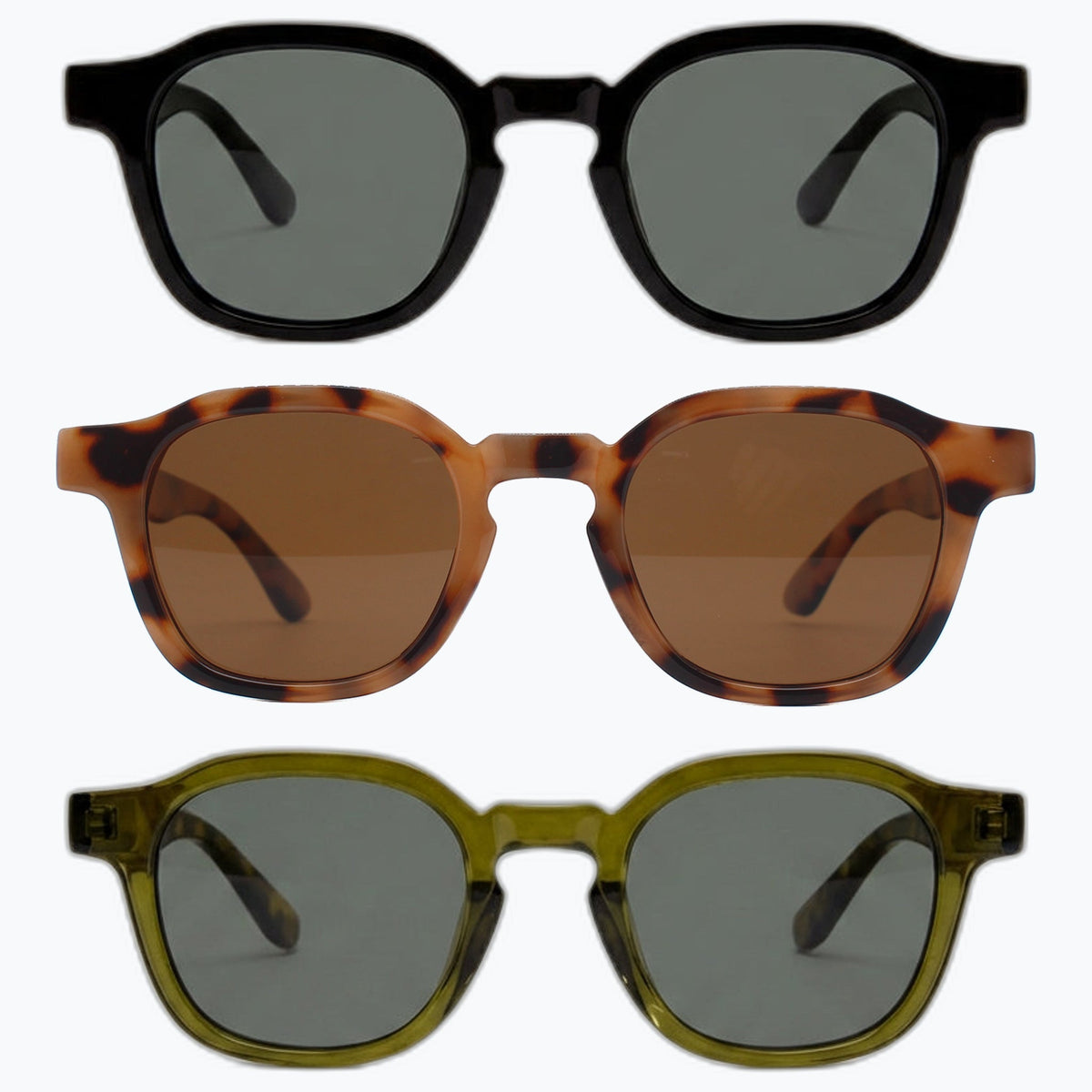 Jaxy Windsor — Classic Square Polarized sunglasses in Black
