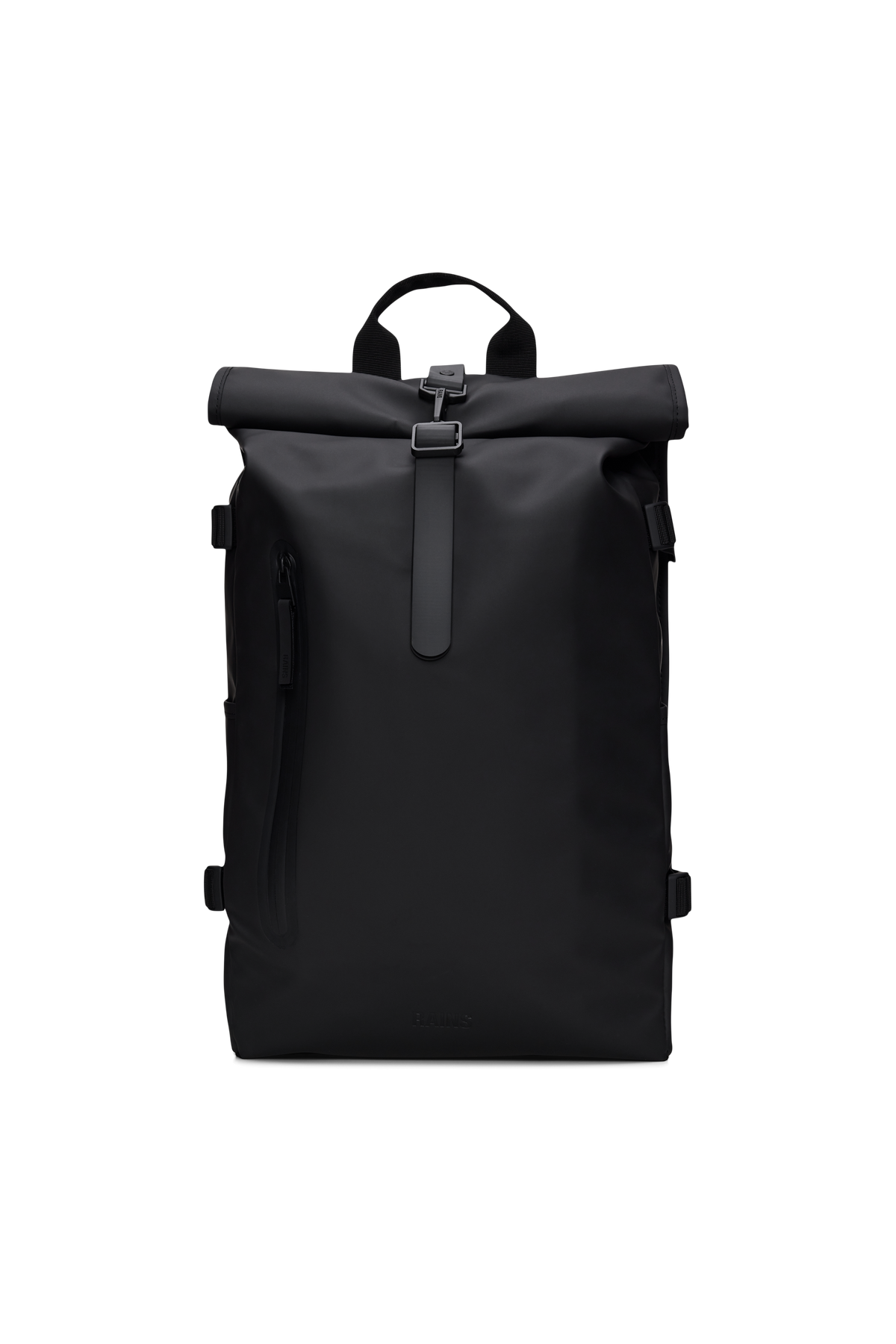 RAINS Rolltop Rucksack Large Black 23L H63 x D14 x W32 cm Backpack