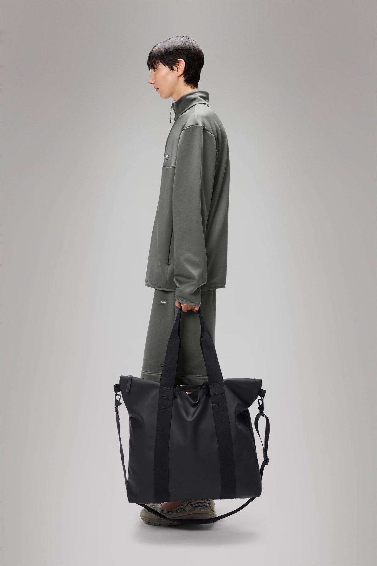 RAINS Tote Bag Black 23L H46 x D10 x W53 cm Tote