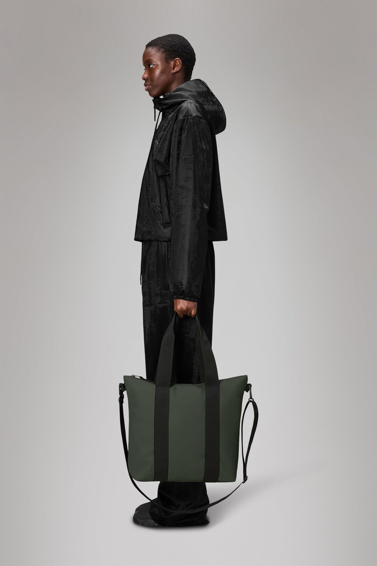 RAINS Tote Bag Mini Green 16L H36 x D13 x W40 cm Tote